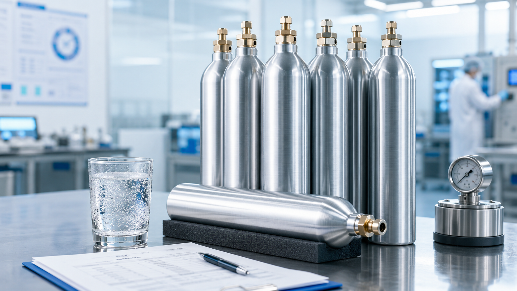Food-grade CO2 cylinders for soda makers with quality inspection and COA documentation